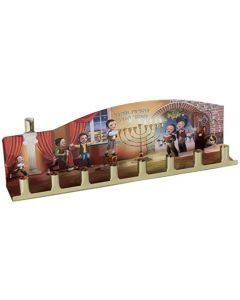 TIN MENORAH GOLD WITH BACKGROUND
