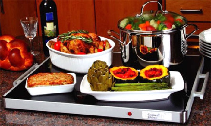 Deluxe Glass-Top Warming Tray Choose Size - Warming Tray 20x24 Jumbo