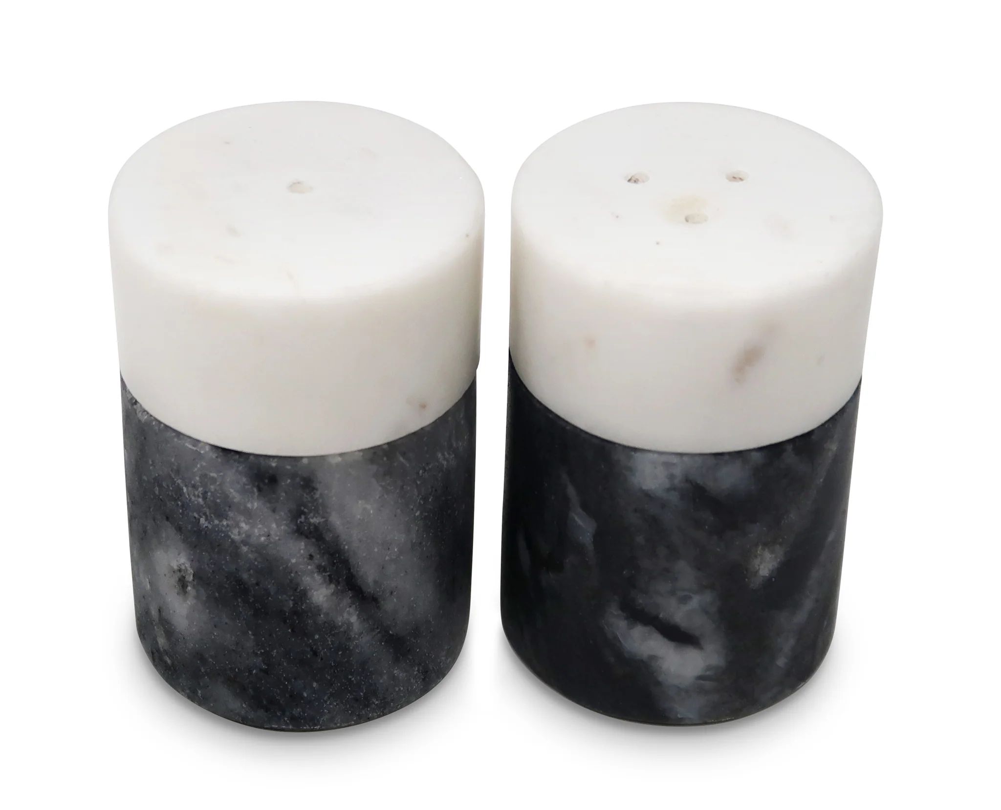 Salt & Pepper Set - White and Black Marble